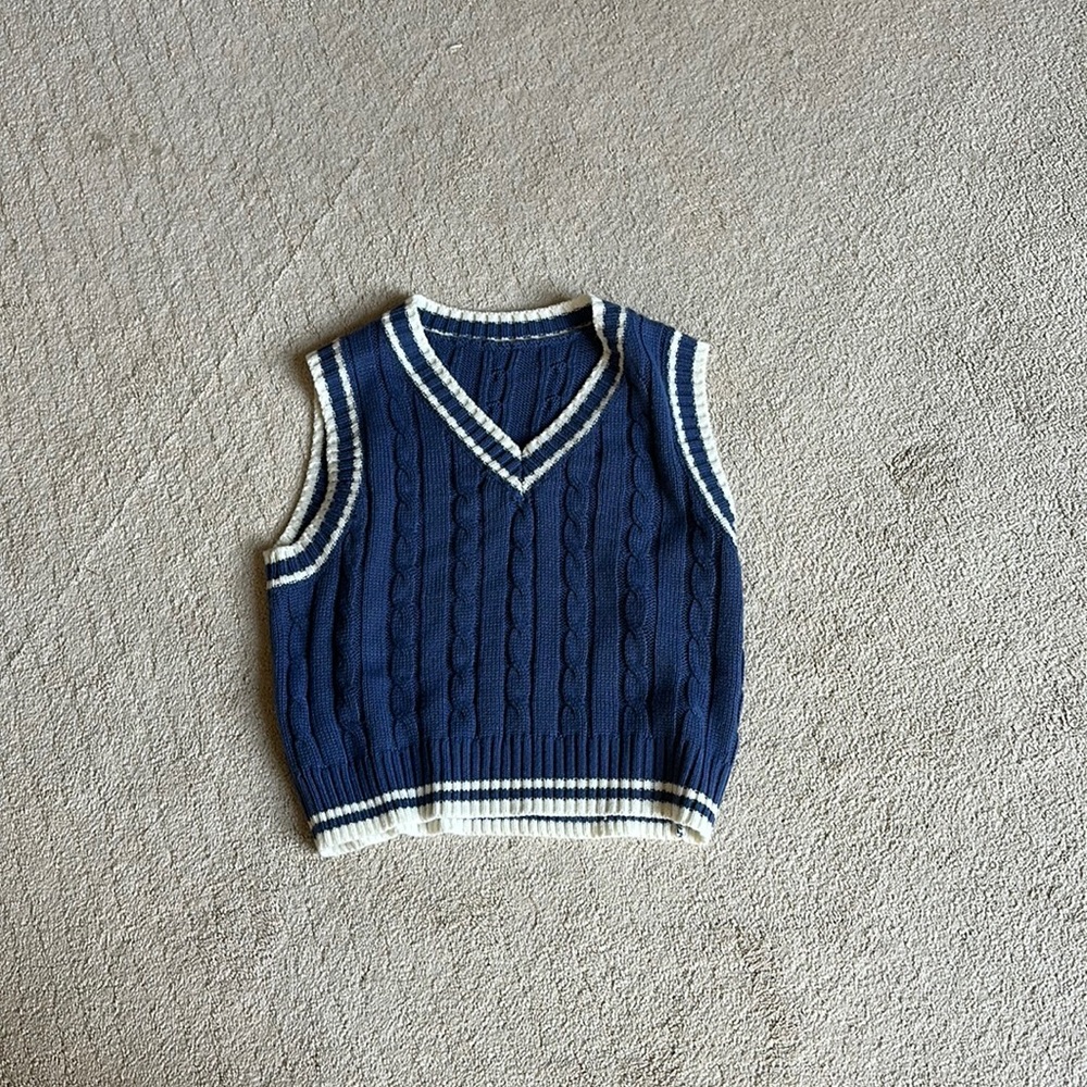 shein sweater vest, dark blue